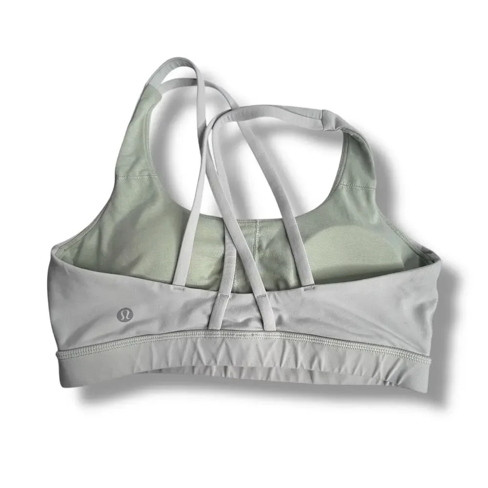 Lululemon Yoga Running Springtime Green Sports Energy Bra Size 8